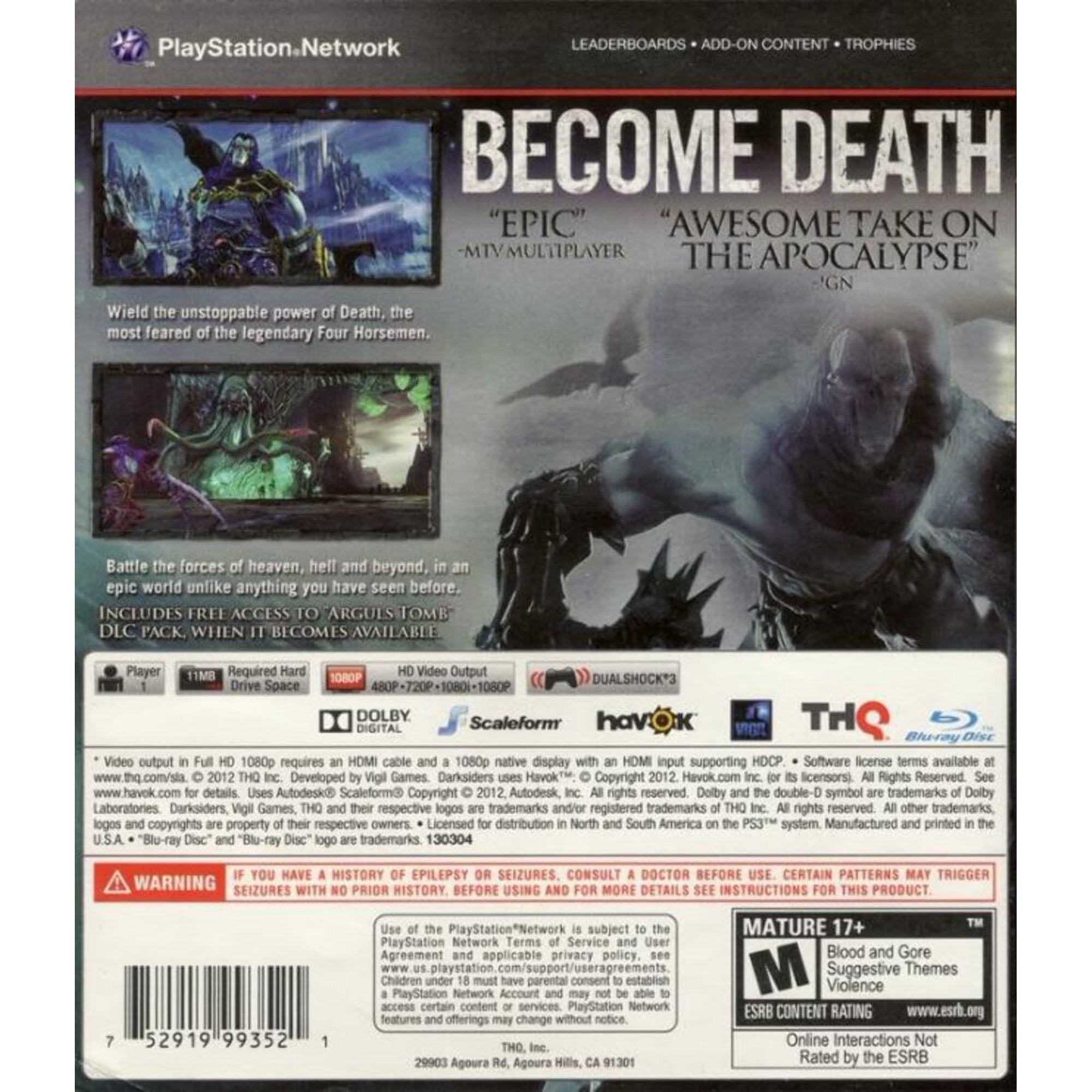 THQ Darksiders II: Limited Edition - Playstation 3 THQ Darksiders II: Limited Edition - Playstation 3